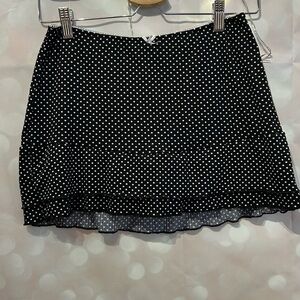 Black & White Polka Dot Mini Skort Women’s Size Medium